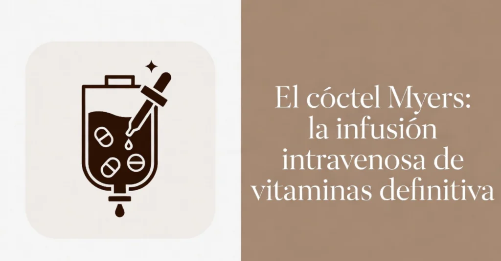 Ilustración de suero intravenoso con vitaminas