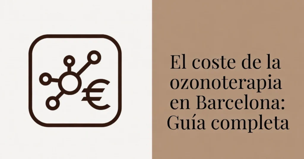 Icono molécula y euro, coste ozonoterapia Barcelona