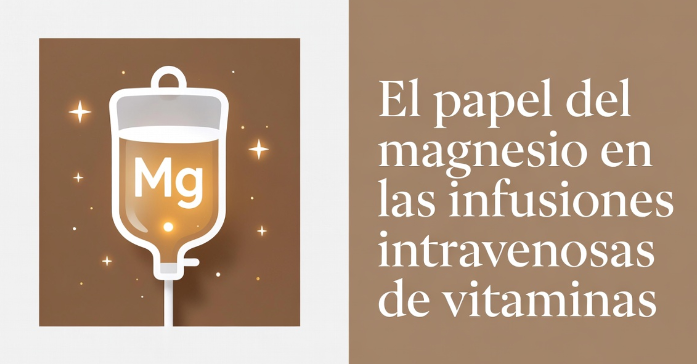 Bolsa intravenosa con magnesio en infusión vitamínica