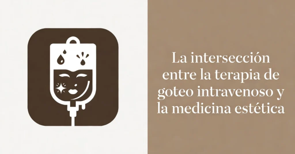Icono de suero intravenoso y medicina estética