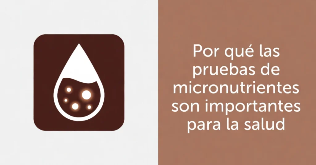 Icono de gota sobre pruebas de micronutrientes