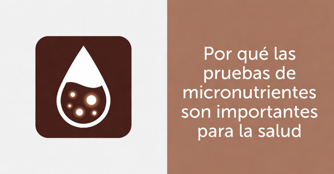 Icono de gota sobre pruebas de micronutrientes