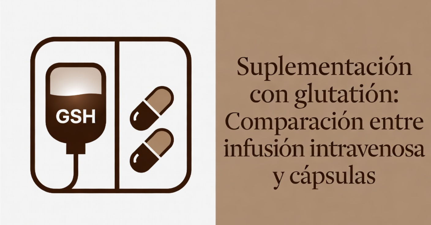 Infusión intravenosa y cápsulas de glutatión GSH