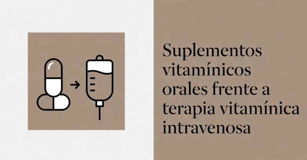 Cápsulas frente a terapia vitamínica intravenosa
