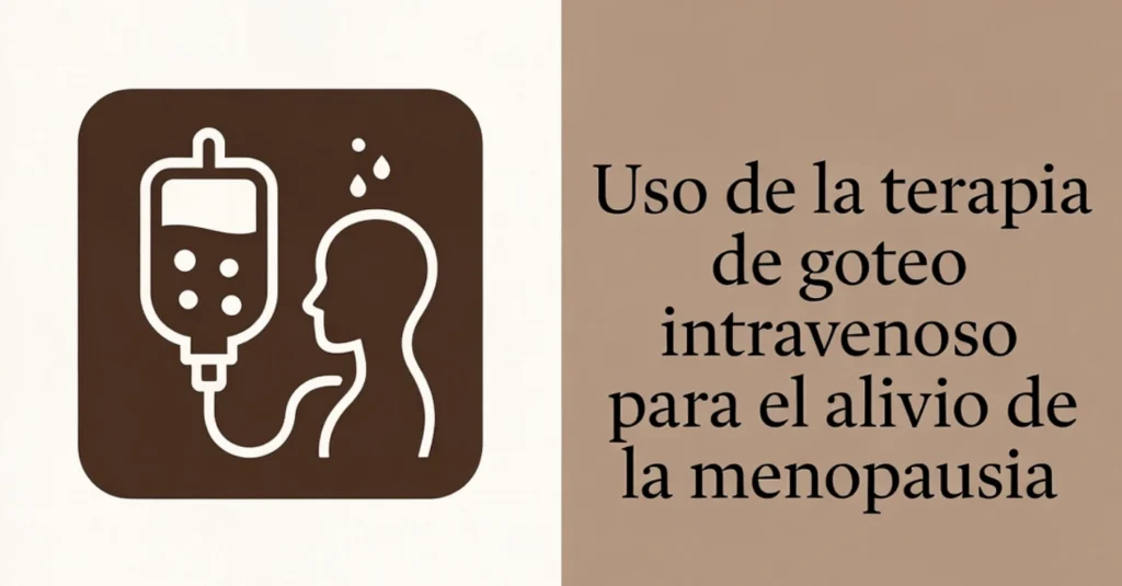 Icono de terapia intravenosa para menopausia