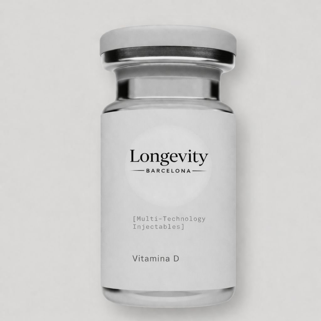 Frasco de vitamina D inyectable Longevity