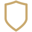 Icono de escudo dorado