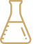 Icono de matraz de laboratorio marrón
