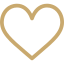 Ícono de corazón contorneado