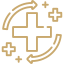 Icono de cruz con signos más