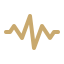 Icono de ondas de sonido doradas