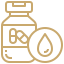 Icono de medicina y gota