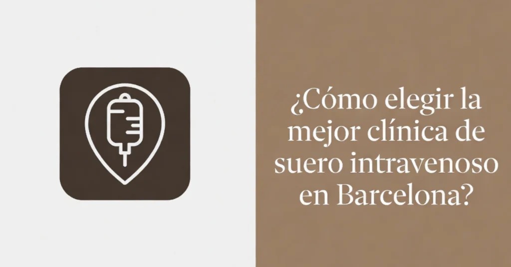 Icono de suero intravenoso y texto informativo