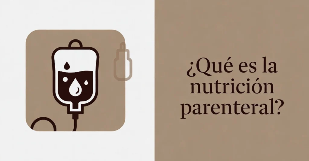 Bolsa de nutrición parenteral con suero intravenoso