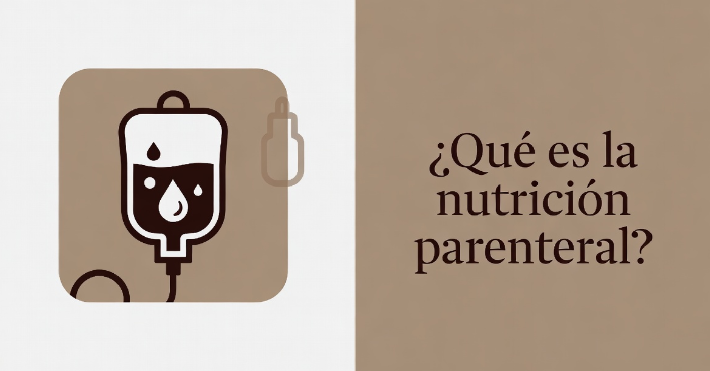 Bolsa de nutrición parenteral con suero intravenoso