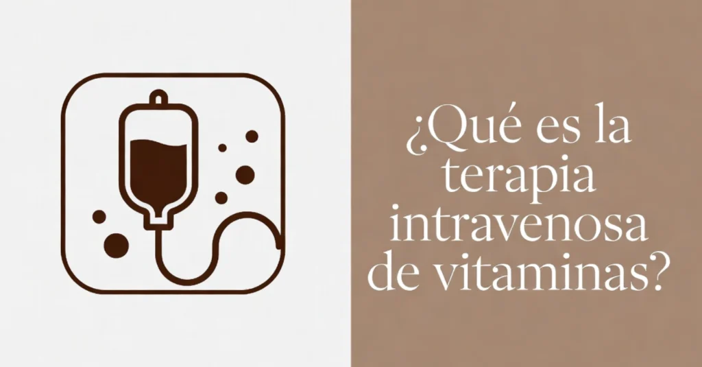 Icono de suero intravenoso y texto informativo