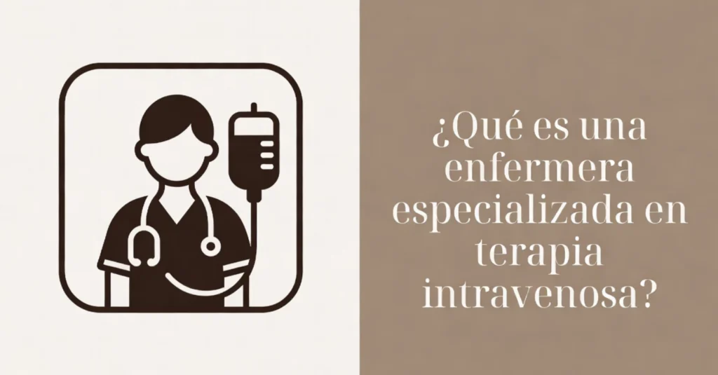 Icono de enfermera con suero intravenoso