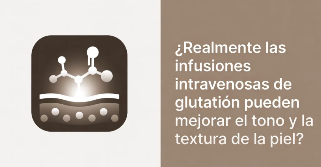 Icono molecular sobre piel y texto informativo