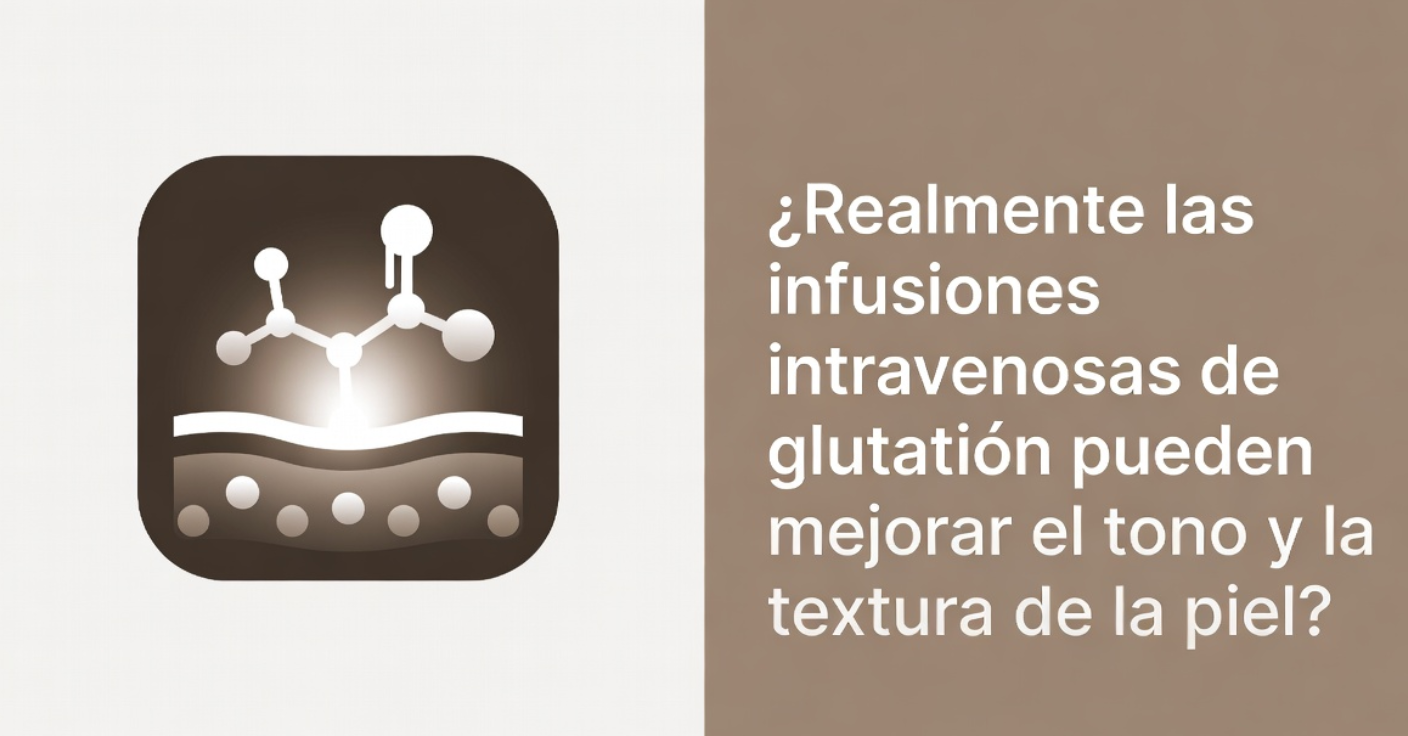 Icono molecular sobre piel y texto informativo